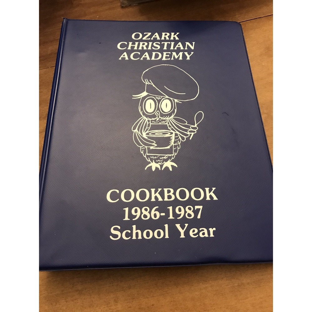 1986-87 Ozark Christian Academy Cookbook West Plains Missouri Vintage Binder